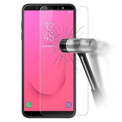 Picture of 2Pcs Glass For Samsung Galaxy J8 Screen Protector Full Water Color Transparent Tempered Glass