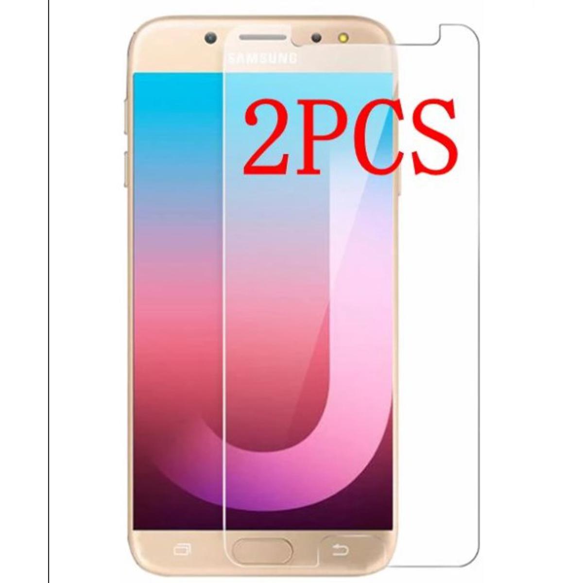 Picture of 2Pcs Glass For Samsung Galaxy J7 Pro Screen Protector Full Water Color Transparent Tempered Glass