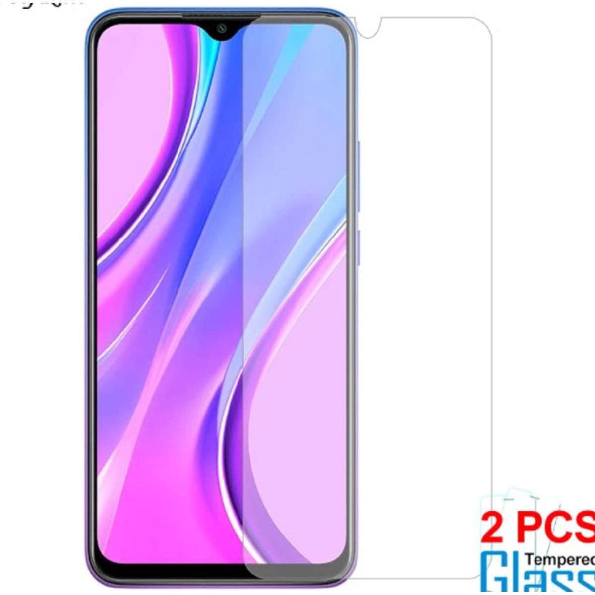 Picture of 2Pcs Glass For Xiaomi Redmi 9 Screen Protector Full Water Color Transparent Tempered Glass