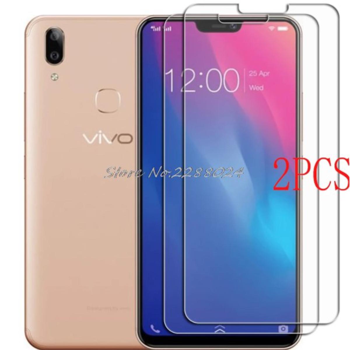 Picture of 2Pcs Glass For Vivo V9 Screen Protector Full Water Color Transparent Tempered Glass