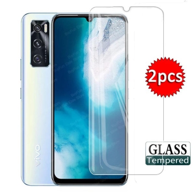 Picture of 2Pcs Glass For Vivo V20se Screen Protector Full Water Color Transparent Tempered Glass