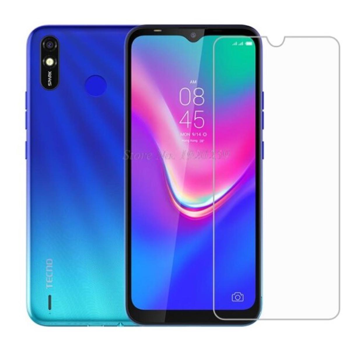Picture of 2Pcs Glass For Tecno Spark 4 Lite Screen Protector Full Water Color Transparent Tempered Glass