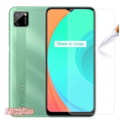 Picture of 2Pcs Glass For Oppo Realme C15 Screen Protector Full Water Color Transparent Tempered Glass
