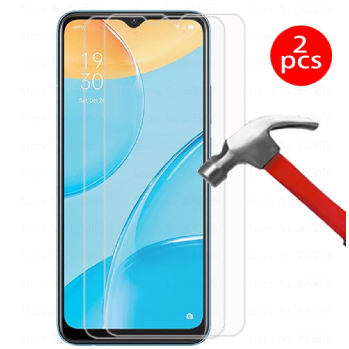 Picture of 2Pcs Glass For Oppo A15 Screen Protector Full Water Color Transparent Tempered Glass