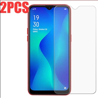 Picture of 2Pcs Glass For Oppo A1k Screen Protector Full Water Color Transparent Tempered Glass