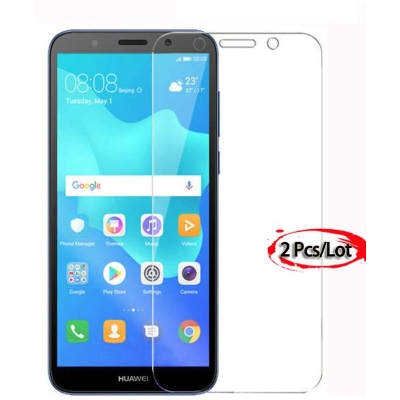 Picture of 2Pcs Glass For Huawei Y5 2018 Screen Protector Full Water Color Transparent Tempered Glass