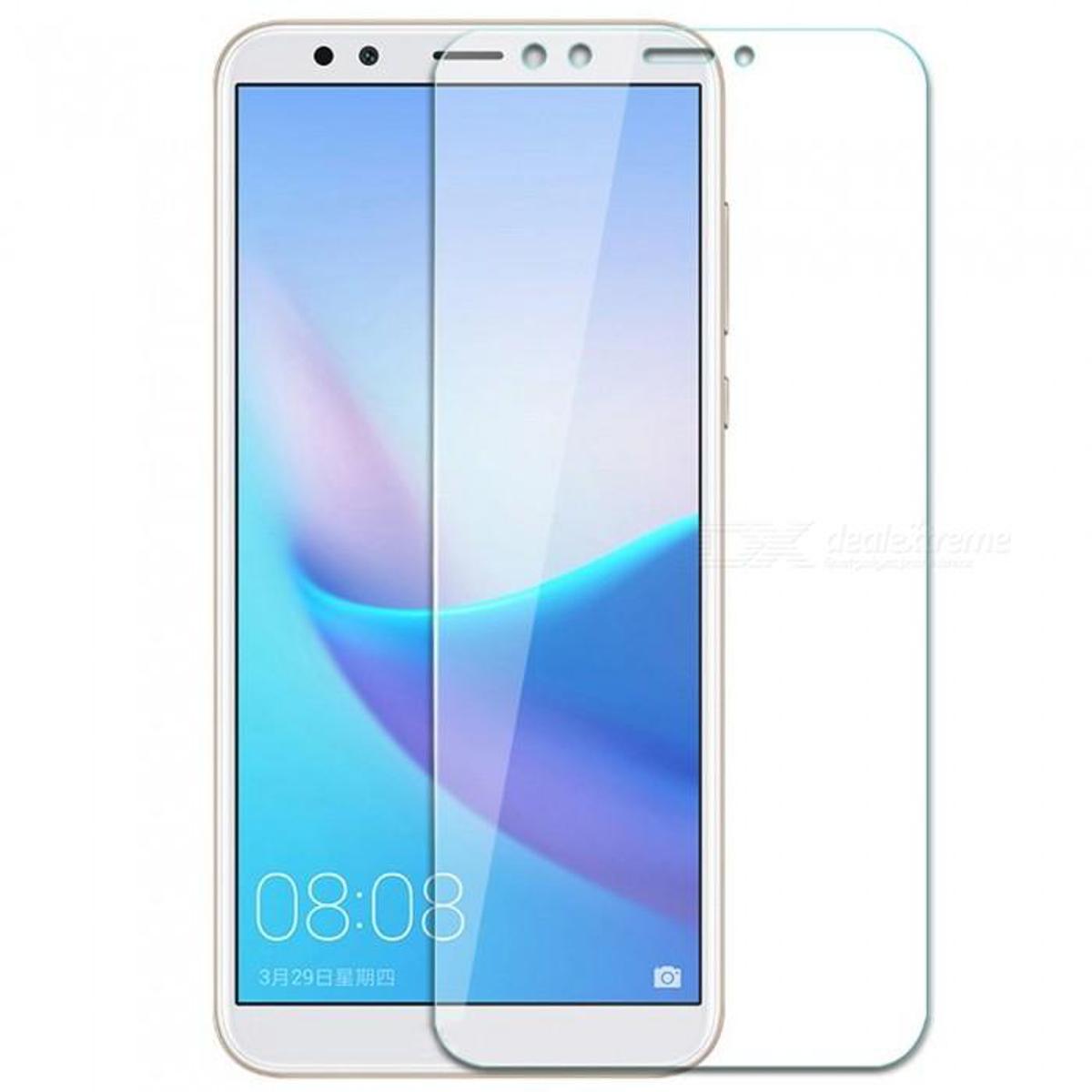 Picture of 2Pcs Glass For Huawei Y7 2018 Screen Protector Full Water Color Transparent Tempered Glass