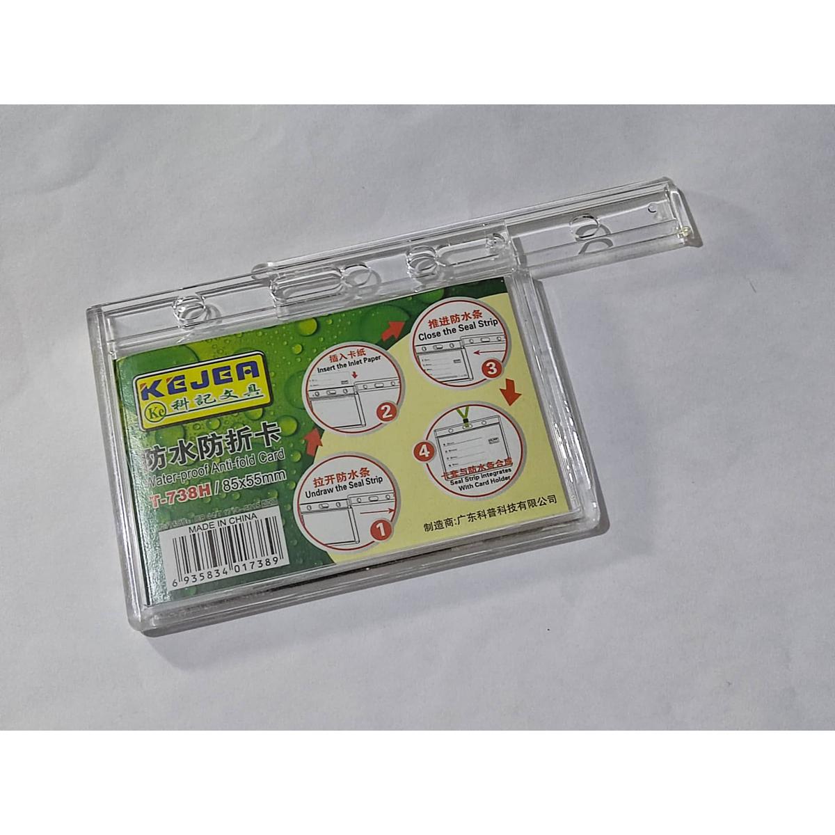 Picture of Id Card platstic frame white Clear landscape  - 738H