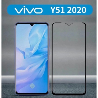 Picture of D Full Glass for Vivo Y51 2020 Screen Protector 9H full black