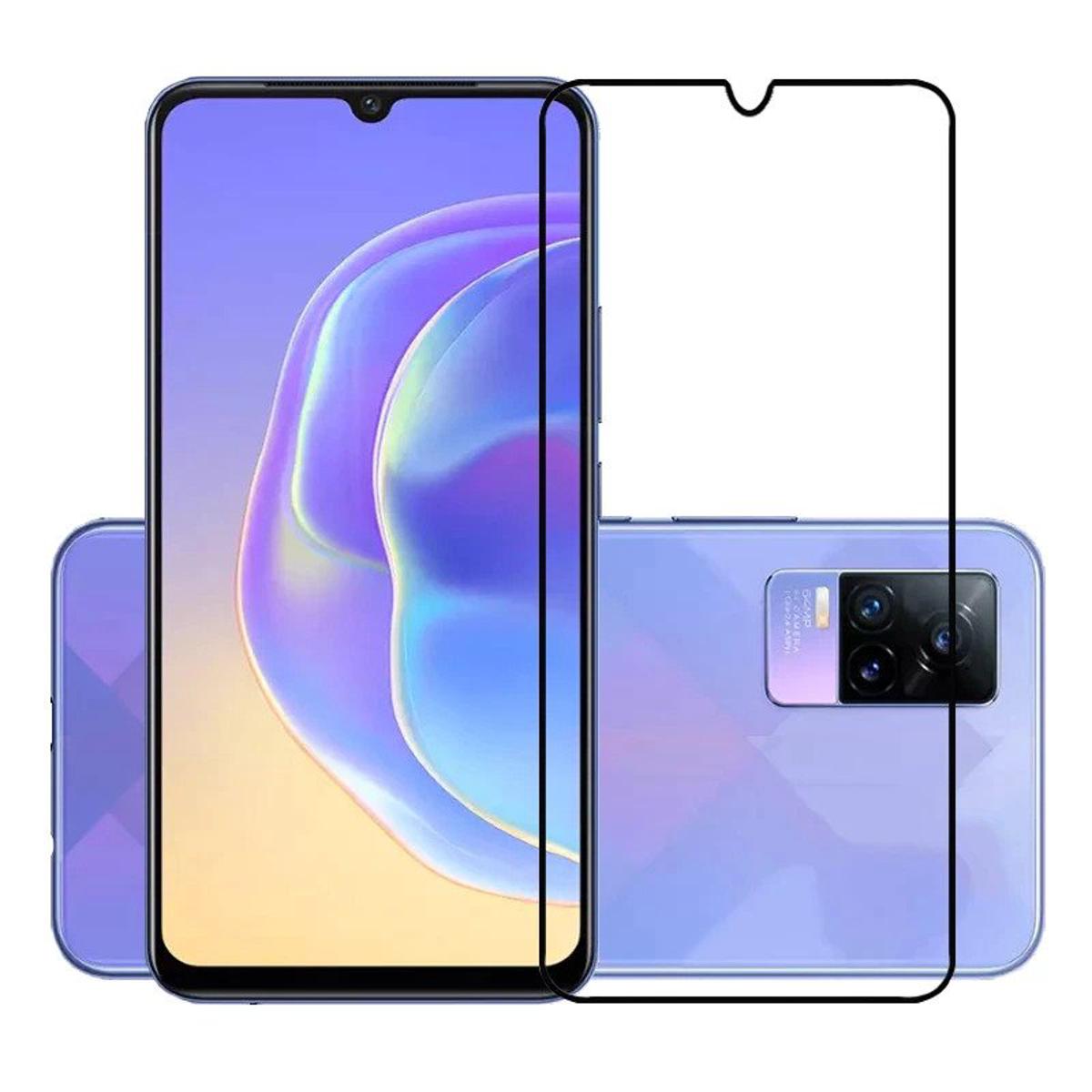 Picture of D Full Glass for Vivo V21 Screen Protector 9H full black