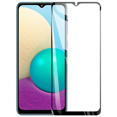 Picture of D Full Glass for Samsung Galaxy A02 Screen Protector 9H full black