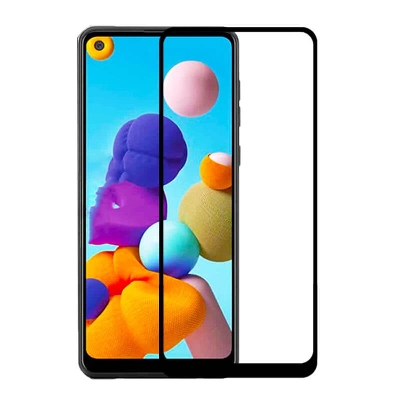 Picture of D Full Glass for Samsung Galaxy A21s Screen Protector 9H full black