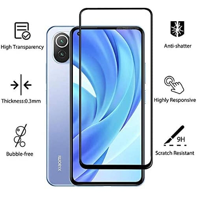 Picture of 2pcs D Full Glass for Xiaomi Redmi 11 Lite Screen Protector 9H full black