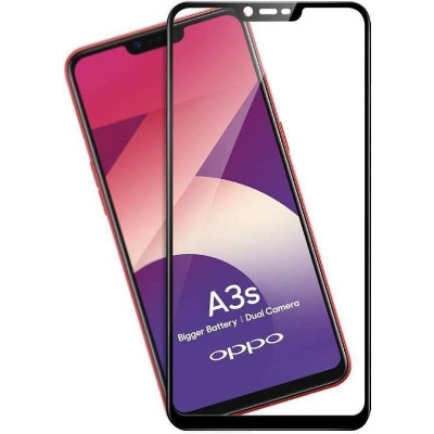 Picture of 2pcs D Full Glass for Oppo A3s Screen Protector 9H full black