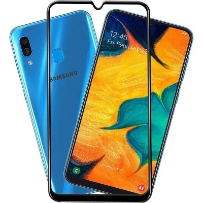 Picture of 2pcs D Full Glass for Samsung Galaxy A30 Screen Protector 9H full black