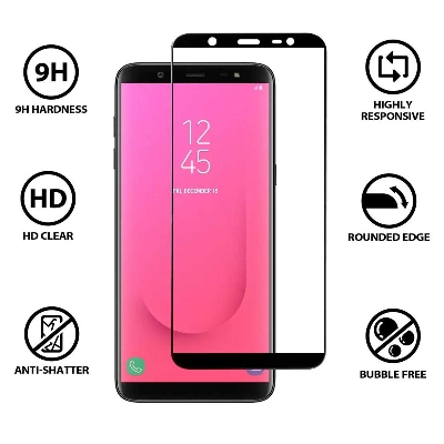 Picture of 2pcs D Full Glass for Samsung Galaxy J8 Screen Protector 9H full black