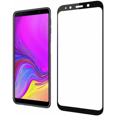 Picture of 2pcs D Full Glass for Samsung Galaxy A7 2018 Screen Protector 9H full black