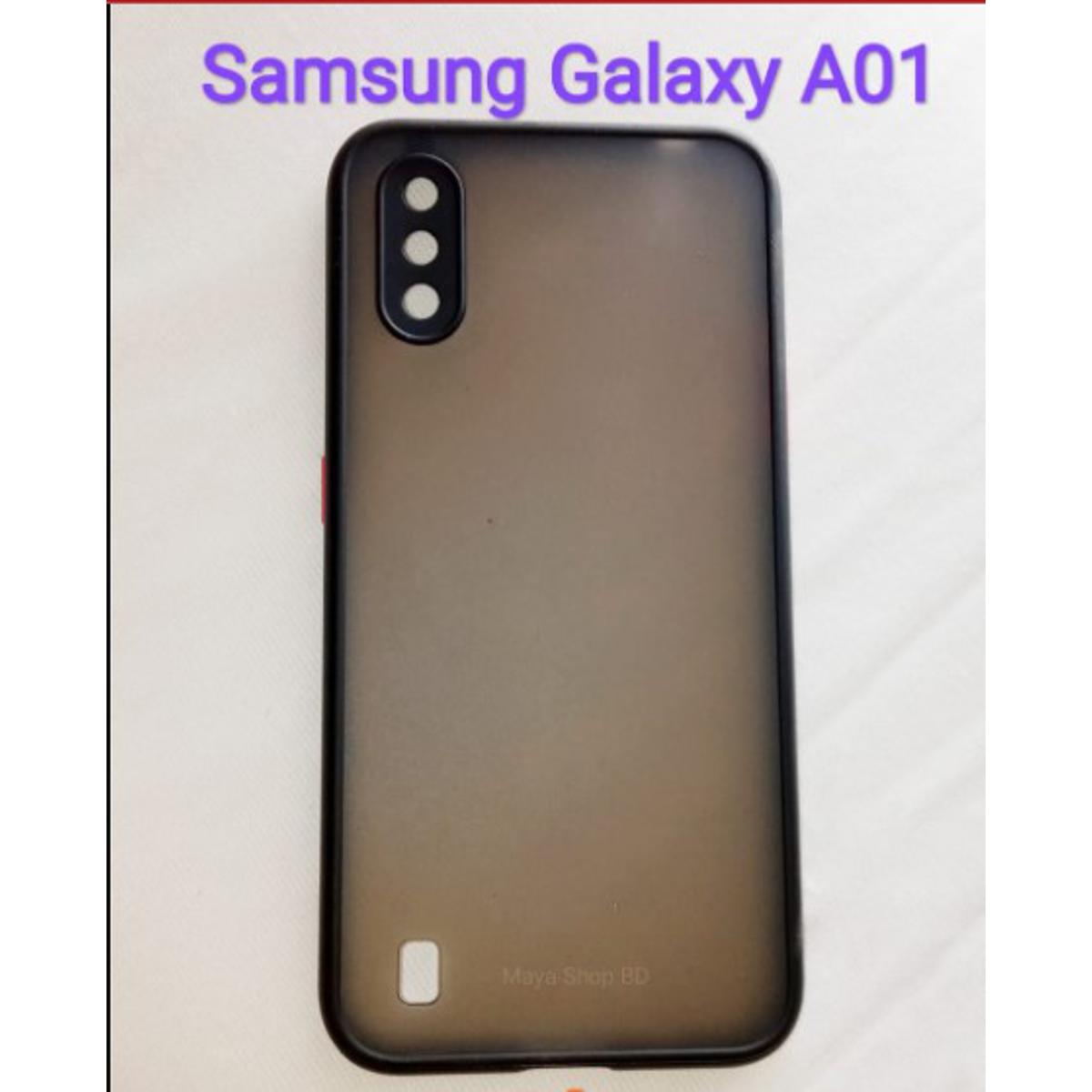 Picture of For Samsung Galaxy A01 Protective soft Matt blackish cover Available Picture of For Samsung Galaxy A01 Protective soft Matt blackish cover Available