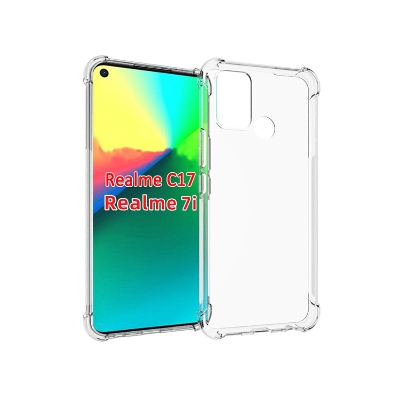 Picture of For Oppo Realme 7i  Transparent anti shock side bumper corner 4D Crystal clear camera cutting cover