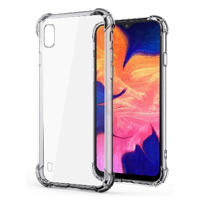 Picture of For Samsung Galaxy A10 ultra Slim Transparent anti shock side bumper corner 4D Crystal clear camera cutting cover