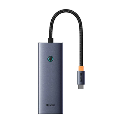 Baseus USB Hub 5-in-1 Hub Baseus UltraJoy Series USB-C to HDMI4K@30Hz+3xUSB 3.0+1xPD (grey) AR Trading Official Storeonline shop bangladeshothoba.com