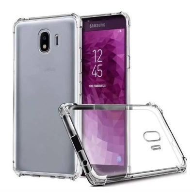 Picture of For Samsung Galaxy J6 Prime ultra Slim Transparent anti shock side bumper corner 4D Crystal clear camera cutting cover
