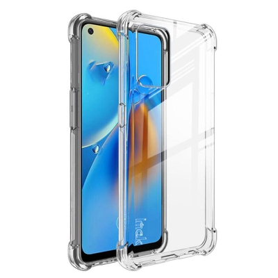 Picture of For Oppo F19 ultra Slim Transparent anti shock side bumper corner 4D Crystal clear camera cutting cover