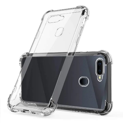 Picture of For Oppo A12 ultra Slim Transparent anti shock side bumper corner 4D Crystal clear camera cutting cover