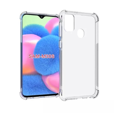 Picture of 5pcs cover For Samsung Galaxy M30s ultra Slim Transparent anti shock side bumper corner 4D Crystal clear camera cutting cover