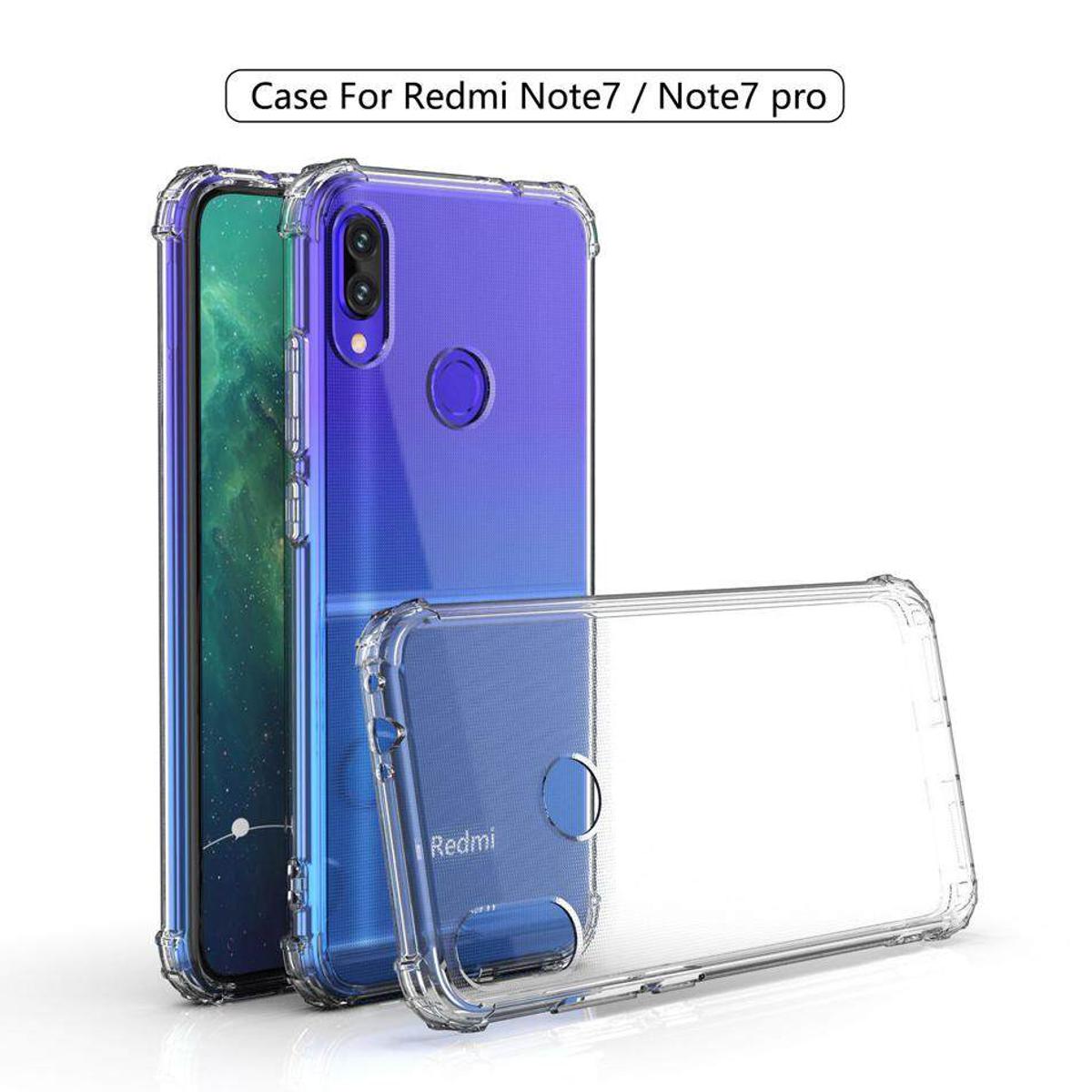 Picture of 5pcs cover For Xiaomi Redmi Note 7 Pro ultra Slim Transparent anti shock side bumper corner 4D Crystal clear camera cutting cover