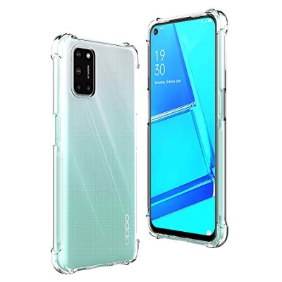 Picture of 5pcs cover For Oppo A52 ultra Slim Transparent anti shock side bumper corner 4D Crystal clear camera cutting cover
