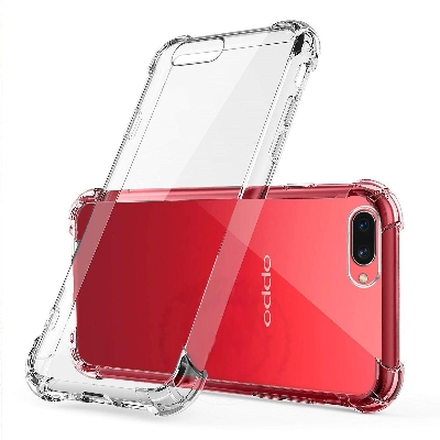 Picture of 5pcs cover For Oppo A12E ultra Slim Transparent anti shock side bumper corner 4D Crystal clear camera cutting cover