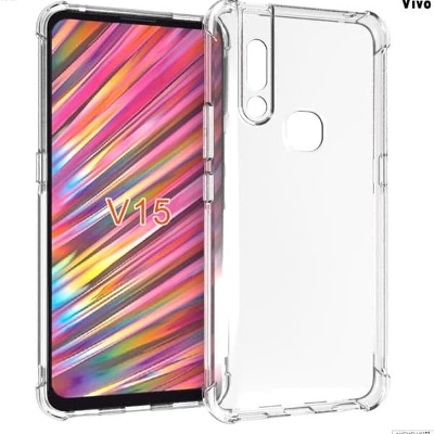 Picture of 5pcs cover For Vivo V15 ultra Slim Transparent anti shock side bumper corner 4D Crystal clear camera cutting cover