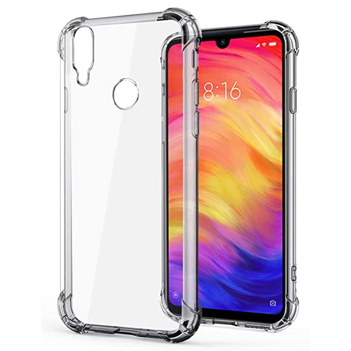 Picture of 10 pcs wholesale cover For Xiaomi Redmi 7 ultra Slim Transparent anti shock side bumper corner 4D Crystal clear camera cutting cover