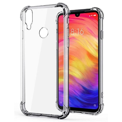 Picture of 10 pcs wholesale cover For Xiaomi Redmi 7 ultra Slim Transparent anti shock side bumper corner 4D Crystal clear camera cutting cover