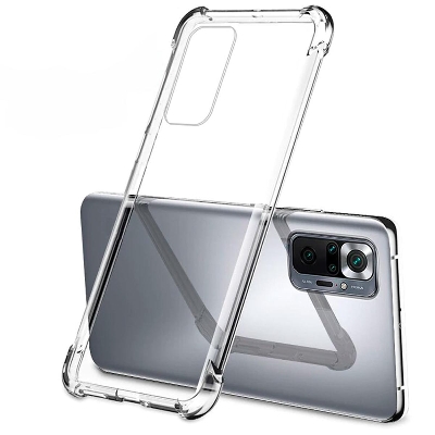 Picture of 10 pcs wholesale cover For Xiaomi Redmi Note 10s ultra Slim Transparent anti shock side bumper corner 4D Crystal clear camera cutting cover