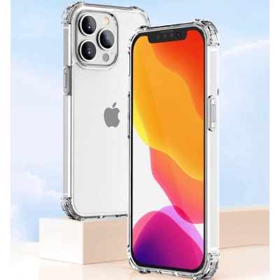 Picture of 10 pcs wholesale cover For Iphone 13 ultra Slim Transparent anti shock side bumper corner 4D Crystal clear camera cutting cover