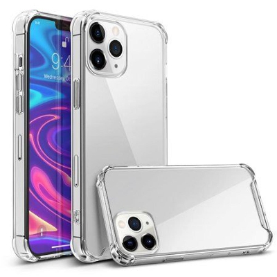 Picture of 10 pcs wholesale cover For Iphone 12 Pro ultra Slim Transparent anti shock side bumper corner 4D Crystal clear camera cutting cover