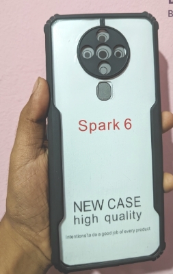 Picture of For Tecno Spark 6 Back Cover Xundd Case Edge-Reinforced Shockproof Hard Transparent Phone Cover