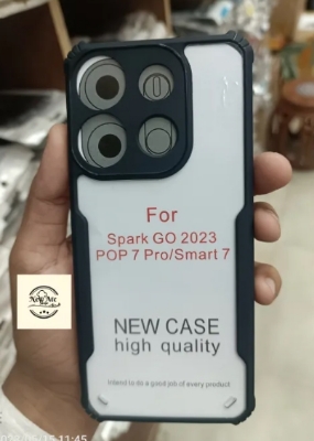 Picture of For Tecno Pop 7 Back Cover Xundd Case Edge-Reinforced Shockproof Hard Transparent Phone Cover