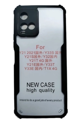 Picture of For Vivo Y21 Back Cover Xundd Case Edge-Reinforced Shockproof Hard Transparent Phone Cover