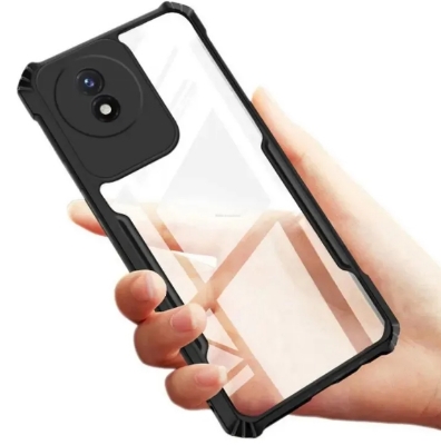 Picture of For Vivo Y02 Back Cover Xundd Case Edge-Reinforced Shockproof Hard Transparent Phone Cover