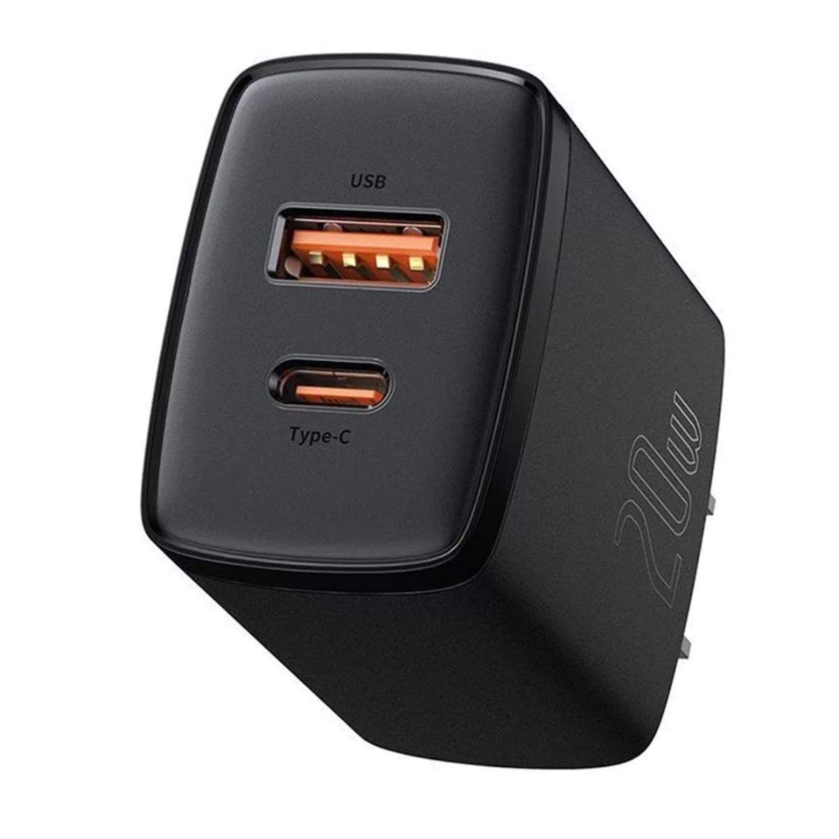 Picture of Baseus 20w Usb Charger Holder Type C Pd Quick Charging Dual Port Usb Portable Phone Charger For Ip 12 13 Pro Max 11 Mini 8 Plus