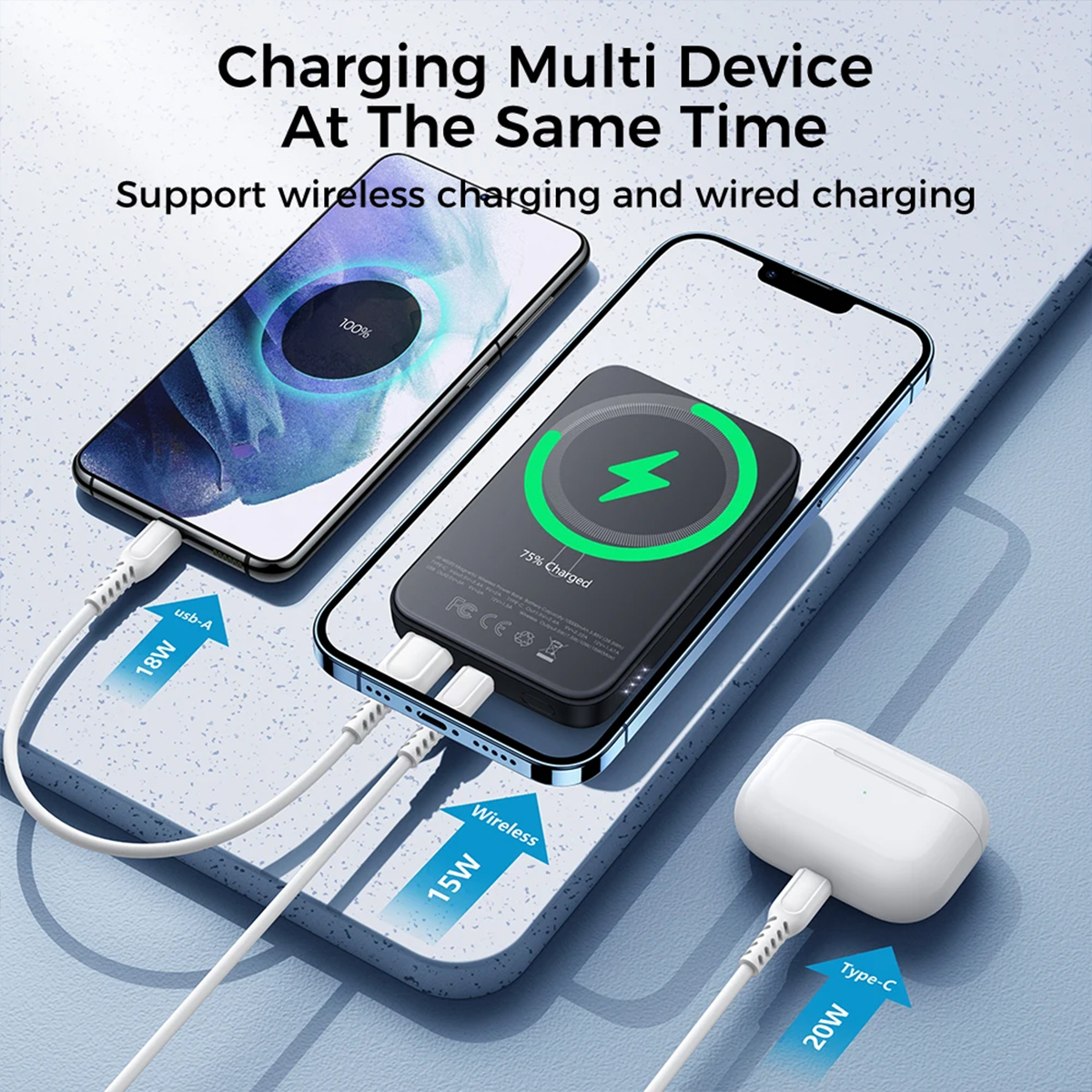 Picture of Joyroom JR-W020 20W Magnetic Wireless Power Bank 10000Mah