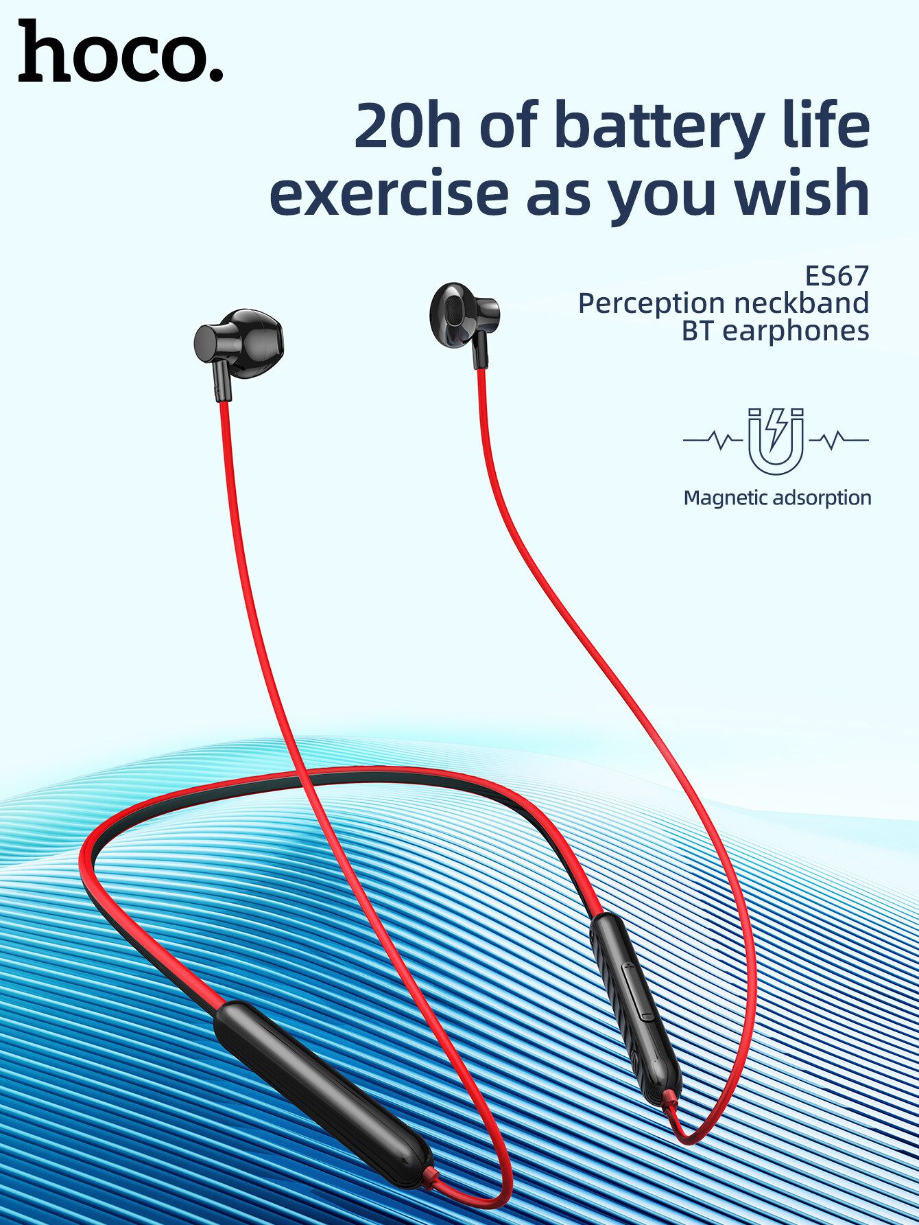 Picture of Hoco ES67 Sports Bluetooth Wireless Neckband Earphone