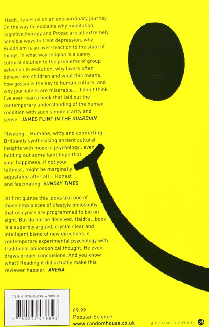 Picture of The Happiness Hypothesis: Putting Ancient Wisdom to the Test of Modern Science
