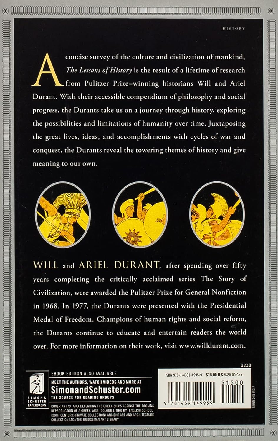 Picture of The Lessons of History by Will Durant (Paperback)