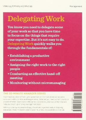 Picture of Delegating Work (HBR 20-Minute Manager Series) by Harvard Business Review (Paperback)