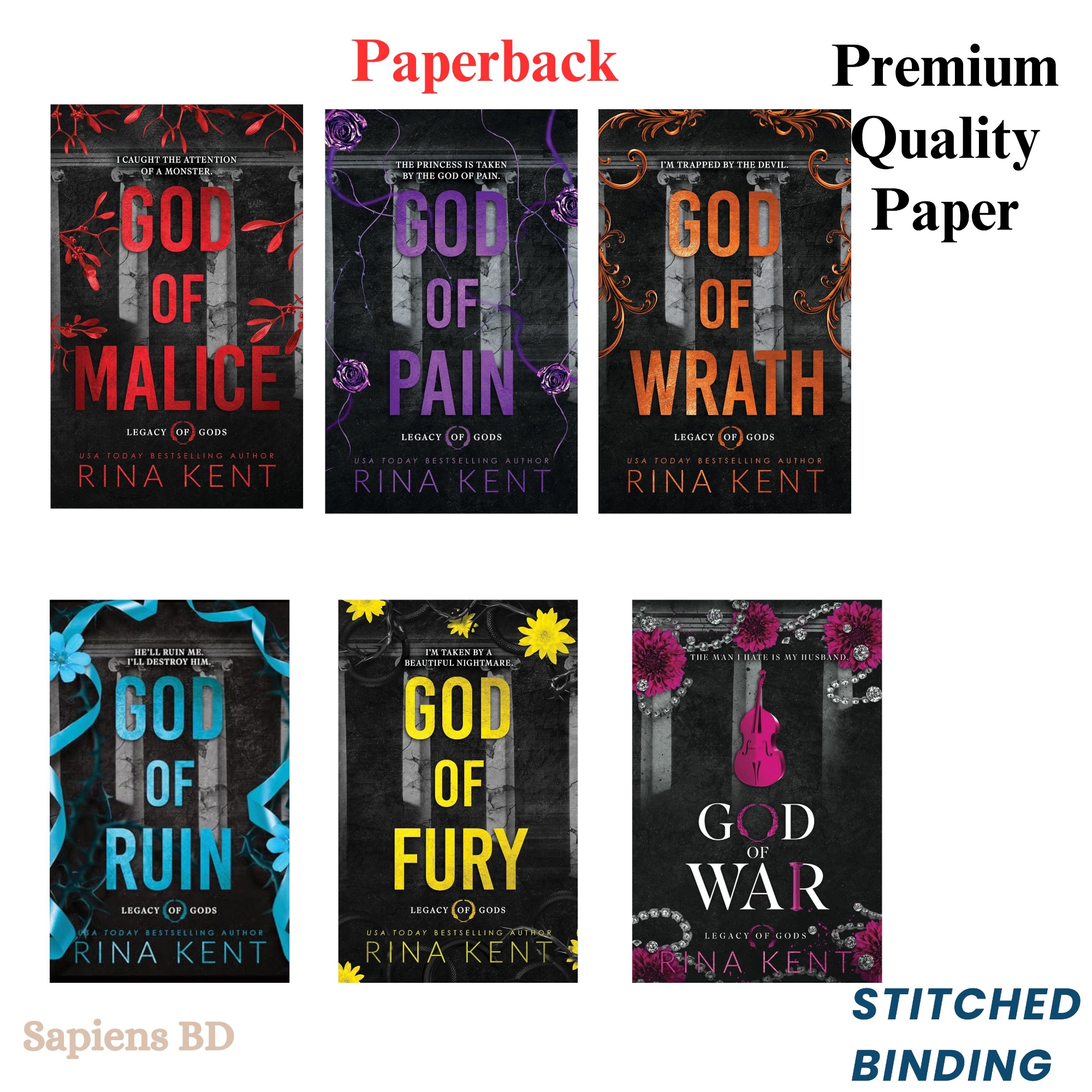 Picture of Legacy of Gods (6 book series) by Rina Kent (Paperback)