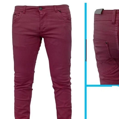 Picture of Maroon pant for men low price | Export quality denim pant for men |